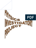 Physics Investigatory