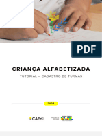 MEC 2024 - Criança Alfabetizada - Tutorial Cadastro de Turmas