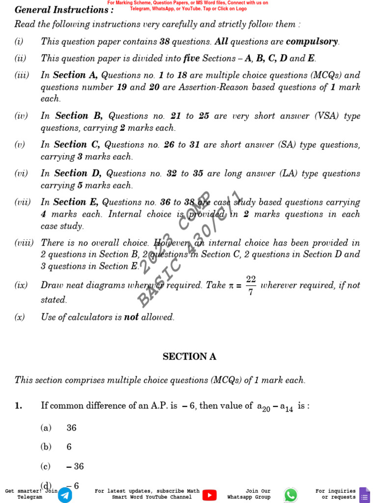 10 Maths Basic 2023 All Region QP | PDF | Equations | Polynomial