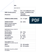 ATI Normal Lab Values Overview | PDF | Medical Specialties