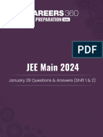 JEE Main 2024 January 29 Questions Answers Shift 1 2