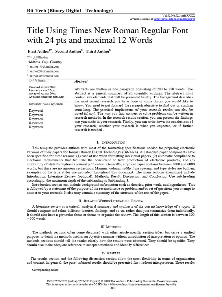 Bit-Tech Journal Formatting Guidelines | PDF | Electromagnetism