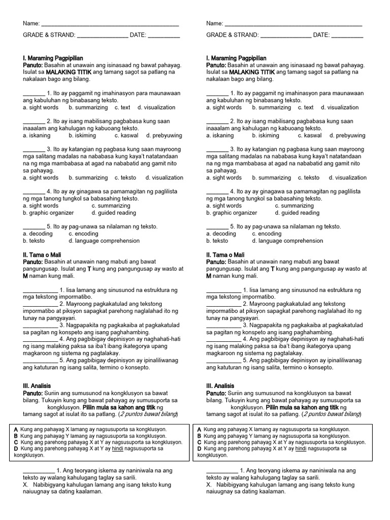 Pagbasa Monthly Q1 Pdf