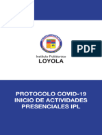 Protocolo COVID 19 Inicio de Actividades Presenciales IPL