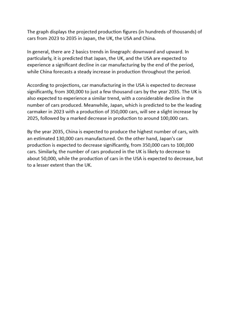 Writing Task 1 Linegraph | PDF