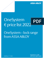 OneSystem Price List 2022