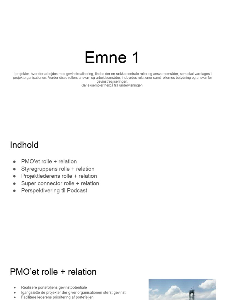 Emne 1 | PDF