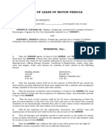 Contract of Lease of Motor Vehicle Julito