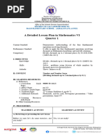 A Detailed Lesson Plan in Mathematics VI COT Q1