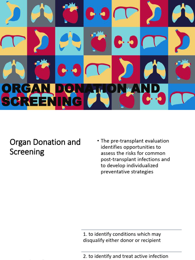 Organ Donation and Screening Lecture | PDF