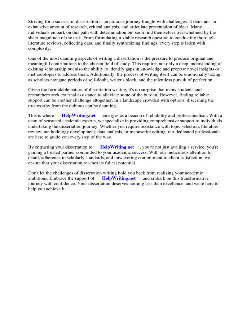 Dissertation Writing Support Services | PDF | Methodology | Thesis