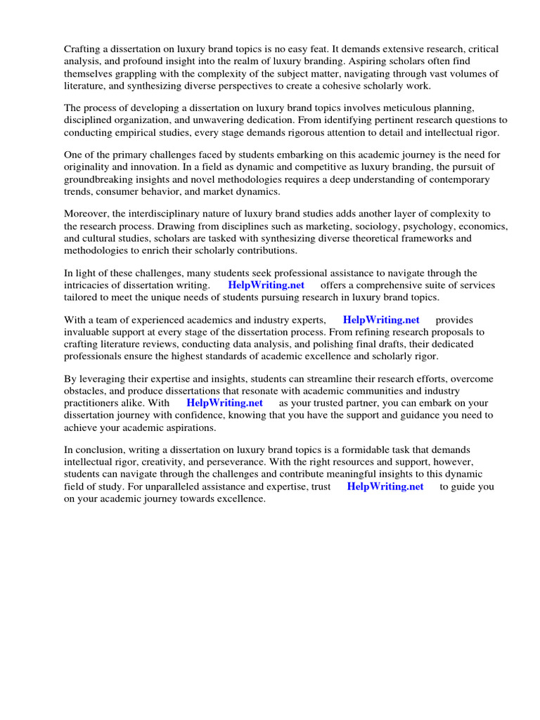 Luxury Brand Dissertation Topics | PDF | Brand | Luxury Goods
