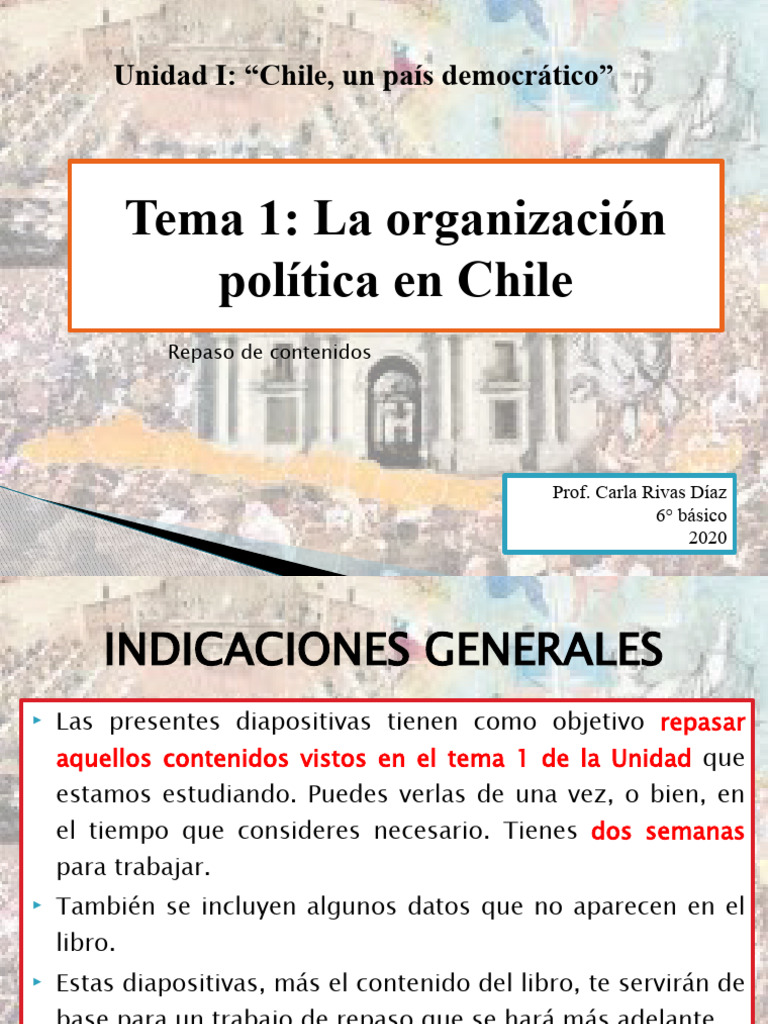 Organización Política en Chile | PDF | Separación de poderes | Democracia