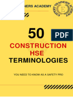 50 CONSTRUCTION HSE Terminologies 
