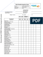 Checklist Inspection Dozer