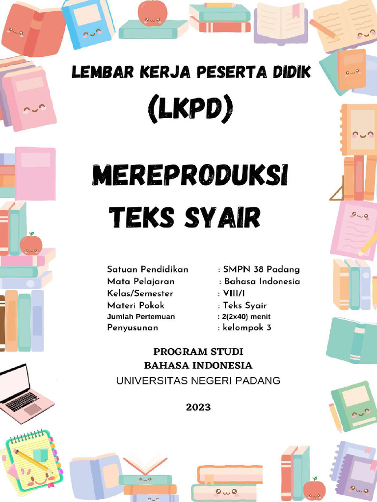 03 LKPD Mereproduksi Teks Syair Kel3pba0027. | PDF