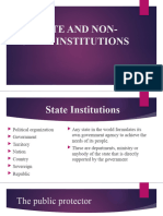 State and Non State Institutions