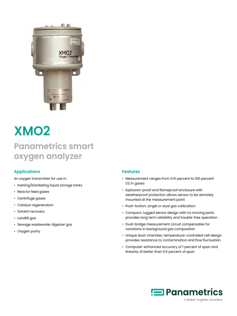 XMO2 Smart Oxygen Analyzer Overview | PDF | Oxygen | Gases