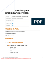 Aula05 As3ferramentasparaprogramaremPython