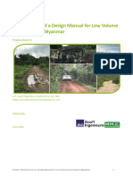 Development of A Design Manual For Low Volume Rural Roads in Myanmar