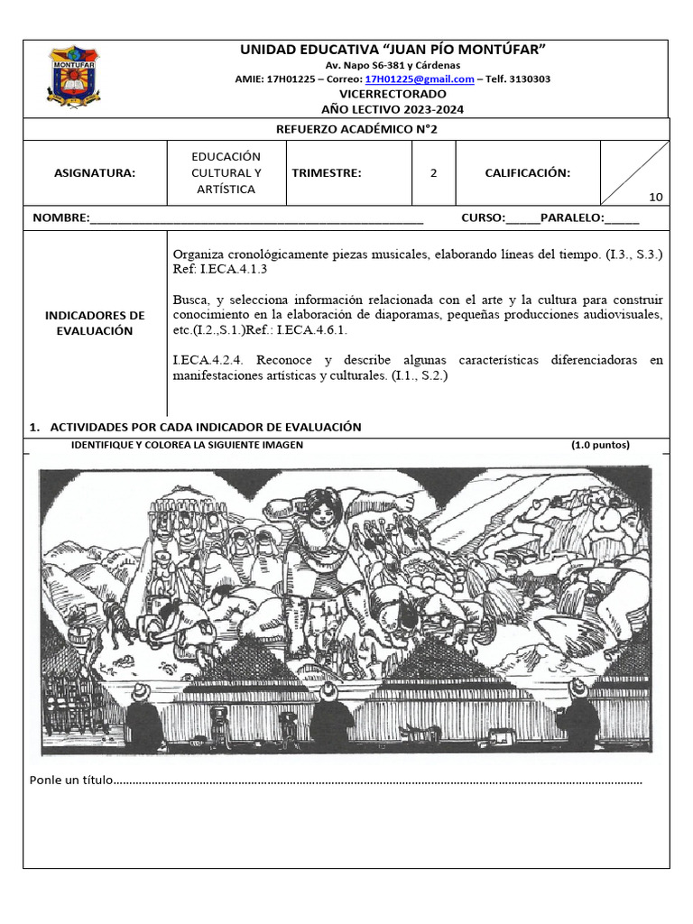 Actividades de Refuerzo Artístico | PDF | Educación en artes liberales