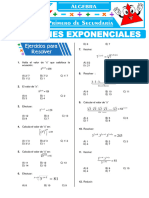 Ecuaciones Exponenciales para Primer Grado de Secundaria