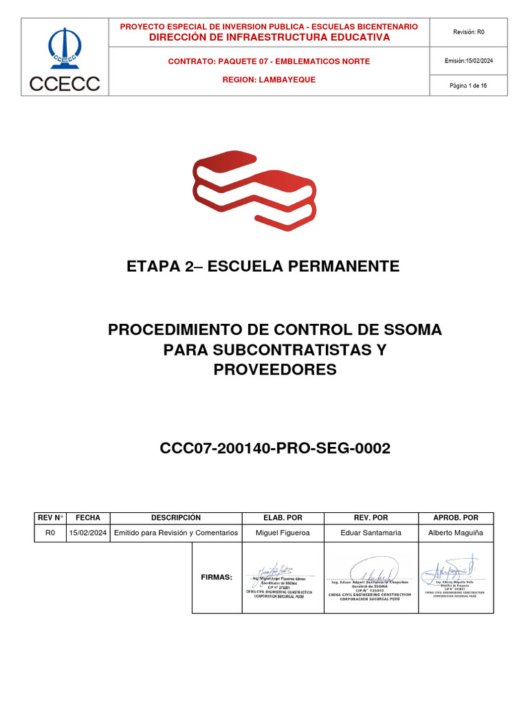 Anexo 7 CCC07-200140-PRO-SEG-0002 PR. Subcont. - Provee. | PDF | Business