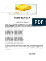 CONSTANCIA ZONA 3 Pagare No Devuelto