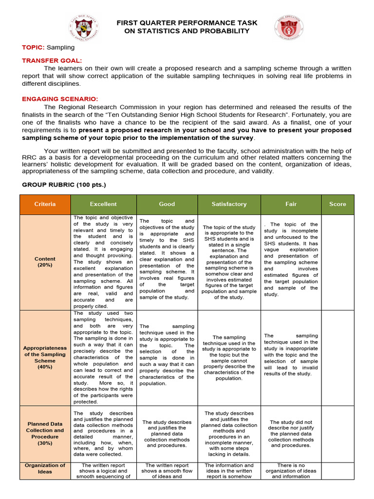 Sp Q3 Pt2 Sampling Pdf Sampling Statistics Leadership