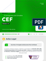 Cronograma de Estudos Cef Pos Edital Semanas 1 A 3