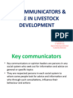 Key Communicators & Role in Livestock Development