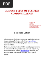 Various Types of Business Communication