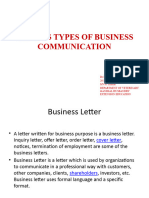 Various Types of Business Communication