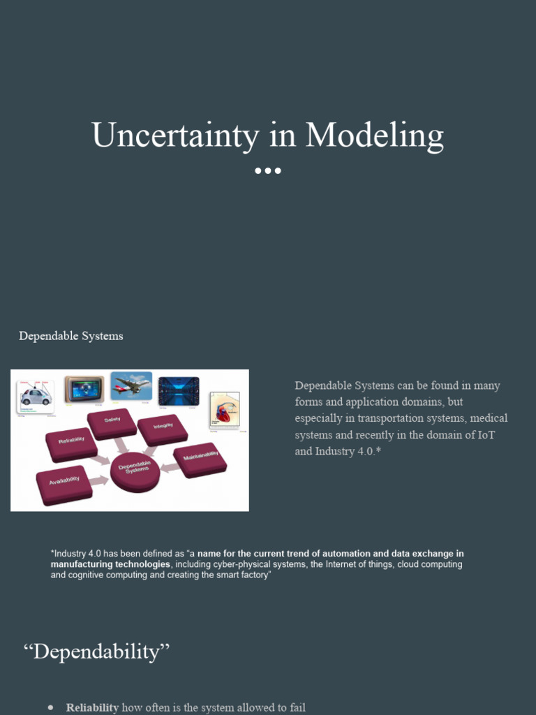 Uncertainty in Dependable Systems Modeling | PDF | Machine Learning ...