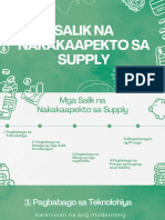 Mga Salik Na Nakakaapekto NG Supply 1