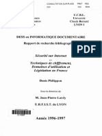 Securite Sur Internet Technique de Chiffrement Domaines D Utilisation Et Legislation en France