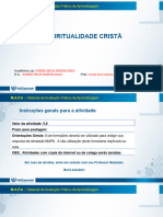 Espiritualidade Cristã: M.A.P.A - Material de Avaliação Prática Da Aprendizagem