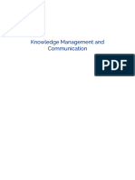 Knowledge Management and Communication 1656018341. Print