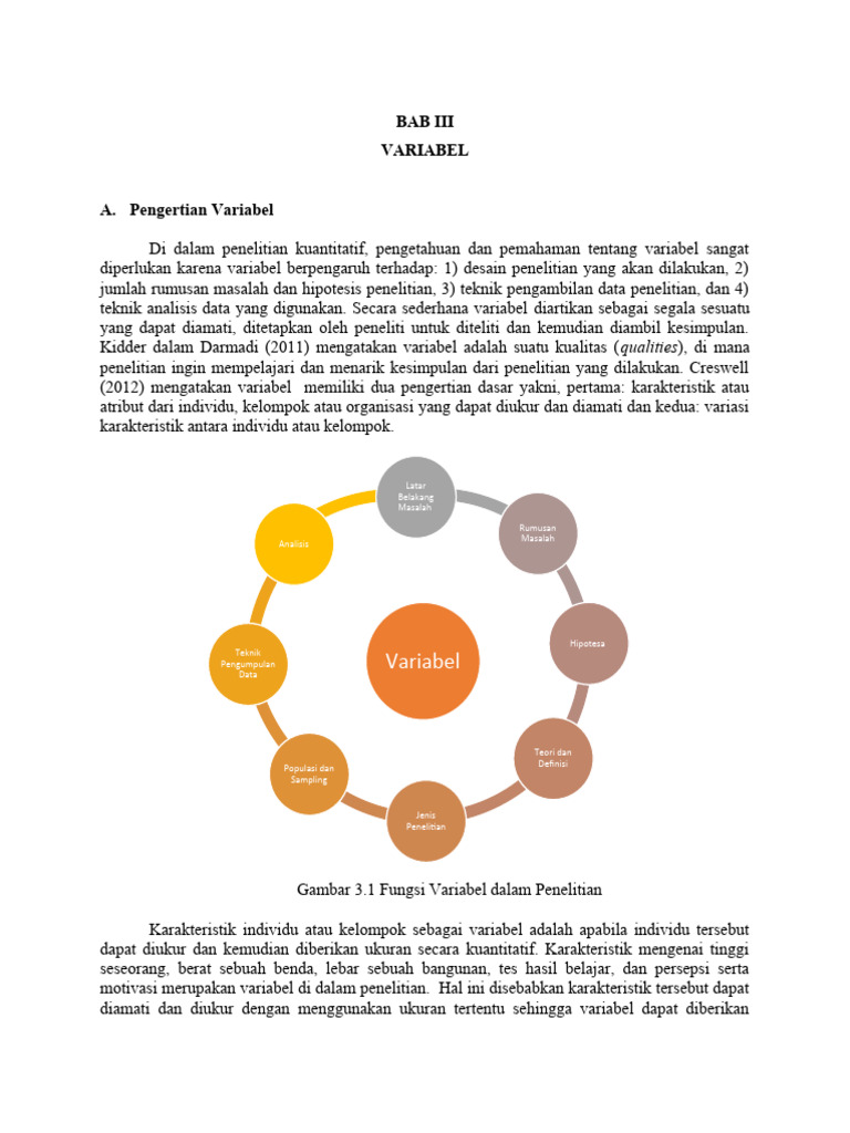 Pengertian dan Jenis Variabel Penelitian | PDF