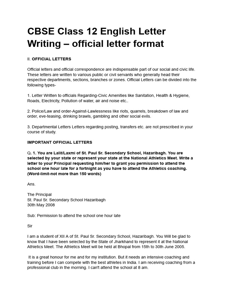 Official Letter | PDF