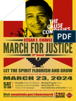 The Cesar E. Chavez March For Justice Is Planned For March 23