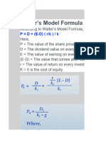 Problems Dividend Theory Model
