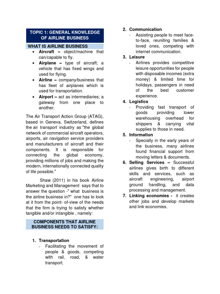 Brief History of Airline Industry | PDF | Airlines | Aerospace