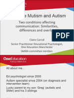 Autism Vs SM Similarities Differences and Overlap