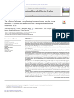 The Effects of Advance Care Planning Intervention On Nursing Home Residents - A Systematic Review and Meta-Analysis of Randomised Controlled Trials