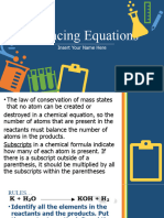 Balancing Equations