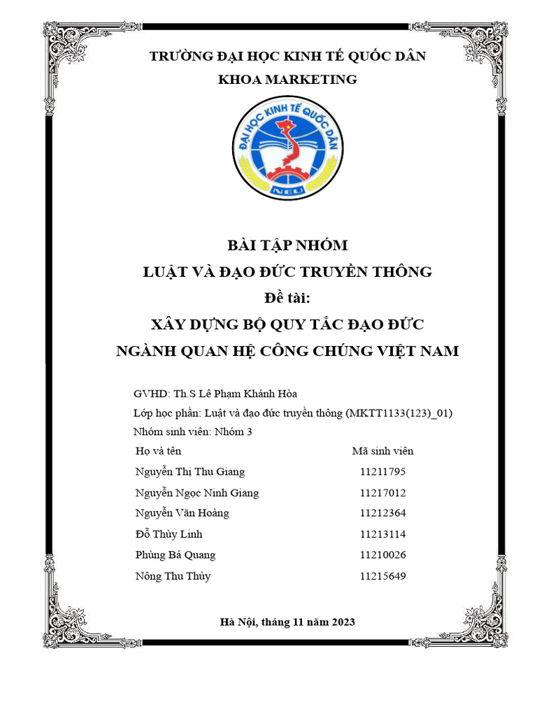 Code Ethics For VN PR | PDF