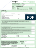 Licence or Learner Permit Application