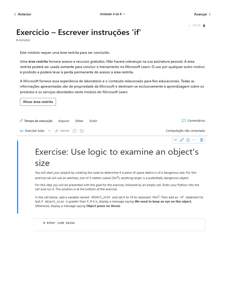 13 Exercício - Escrever Instruções 'If' - Training - Microsoft Learn ...