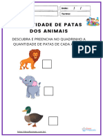 47.descubra A Quantidade de Patas de Cada Animal